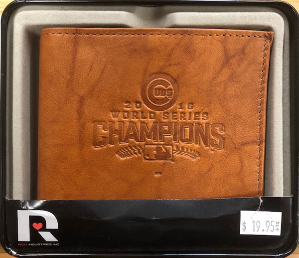 Chicago Cubs 2010 World Series Champions Genuine Leather Wallet in Tin