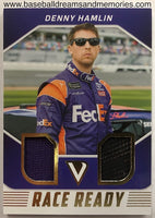 2018 Panini Victory Lane Denny Hamlin Race Ready Dual Relic Card Serial Numbered 139/199