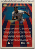 1997 Topps Barry Bonds '96 Season Highlights Autograph Card Serial Numbered 36/500