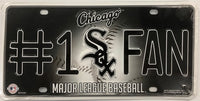 Chicago White Sox "#1 Sox Fan" Metal License Plate
