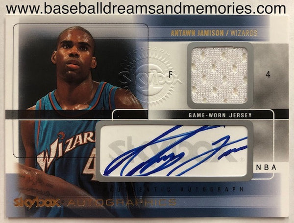 2004-05 Fleer Skybox Autographics Antwan Jamison Autograph Jersey Card Serial Numbered 8/8