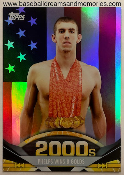 2011 Topps American Pie Micheal Phelps "Phelps Wins 8 Golds" Foil Card