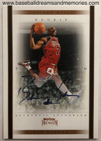 2004-05 Fleer Skybox Premiem Ben Gordon Autograph Card Serial Numbered 080/100