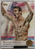 2012 Topps United States Olympic Team Michael Phelps Gold Foil Card