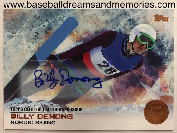 2014 Topps United States Olympic Team Billy DeMong Autograph Card Serial Numbered 20/50