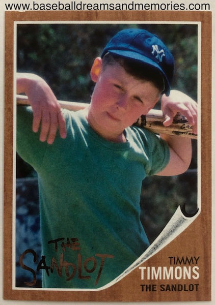 2018 Topps Archives The Sandlot Timmy Timmons Card
