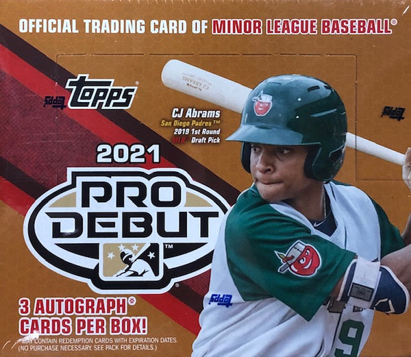 2021 Topps Pro Debut Baseball Jumbo Hobby Box