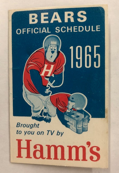 1965 Chicago Bears Football Official Schedule