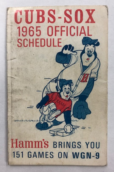 1965 Chicago White Sox & Chicago Cubs Official Schedule