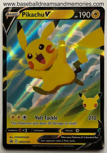 Pokemon Pikachu V Celebrations 25th Anniversary Card