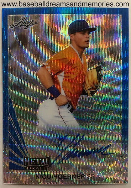 2019 Leaf Metal Draft Nico Hoerner Autograph Card Serial Numbered 5/20
