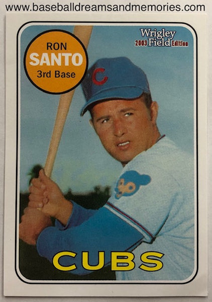 1969 Topps Ron Santo REPRINT 2003 Wrigley Field Edition SGA Card (Damaged)