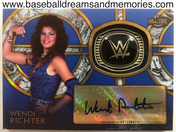 2018 Topps WWE Legends Wrestling Wendi Richter Autograph Commemorative Hall Of Fame Ring Relic Card Serial Number 13/25