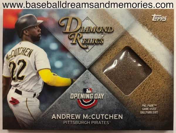 2018 Topps Opening Day Andrew McCutchen Diamond Relics Ball Park Dirt Card