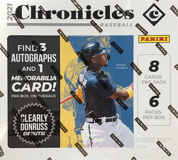 2021 Panini Chronicles Baseball Hobby Box