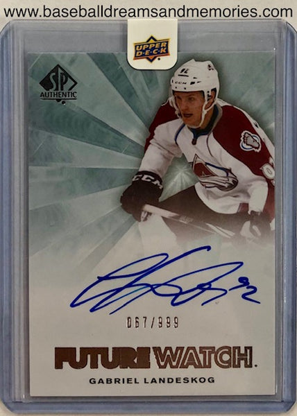 2011-12 Upper Deck SP Authentic Gabriel Landeskog Future Watch Autograph Card Serial Numbered 067/999 (SEALED)