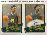 2021-22 Onyx Vintage Davion Mitchell Base & Blue Autograph Card (50 Made)