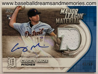 2021 Topps Casey Mize Major League Material Autograph Rookie Card Serial Numbered 41/50