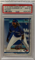 2019 Topps Vladimir Guerrero Jr. Complete Set Fielding Variation Rookie Card Graded PSA GEM MT 10