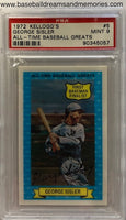 1972 Kellogg's Xographs George Sisler All-Time Baseball Greats Card Graded PSA MINT 9