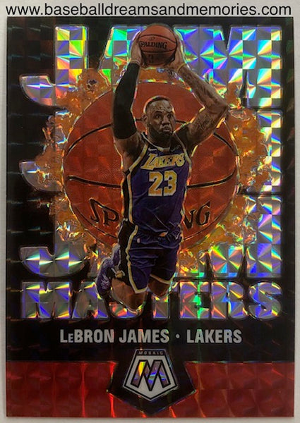 2019-20 Panini Mosaic Lebron James Jam Masters Silver Prizm Card