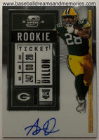 2020 Panini Contenders Optic AJ Dillon Rookie Ticket Autograph Card