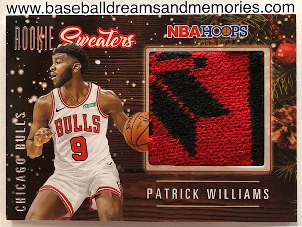 2020-21 Panini Hoops Patrick Williams Rookie Sweaters Holiday Relic Card