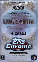 2021 Topps Allen & Ginter Chrome Baseball Hobby Pack