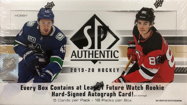 2019-20 Upper Deck SP Authentic Hockey Hobby Box