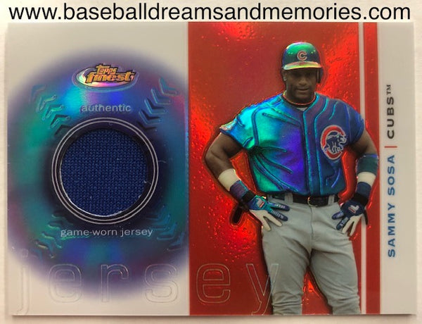 2003 Topps Finest Sammy Sosa Jersey Card
