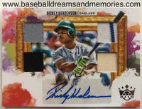 2020 Panini Diamond Kings Rickey Hendersen Autograph Jersey Patch Card