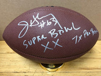 Jay Hilgenberg Autographed Football Inscribed "Super Bowl XX"  "7 x Pro Bowl" PSA Authenticated