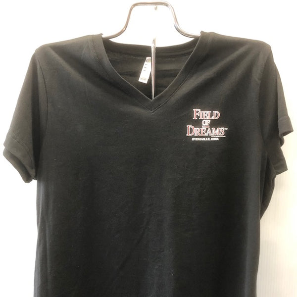 Field of Dreams - Ladies Black V-Neck