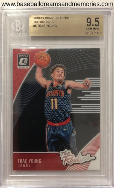 2018-19 Donruss Optic Trae Young The Rookies BGS 9.5 Gem Mint Rookie Card