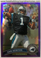 2011 Topps Chrome Cam Newton Purple Parallel Rookie Card Serial Numbered 163/499