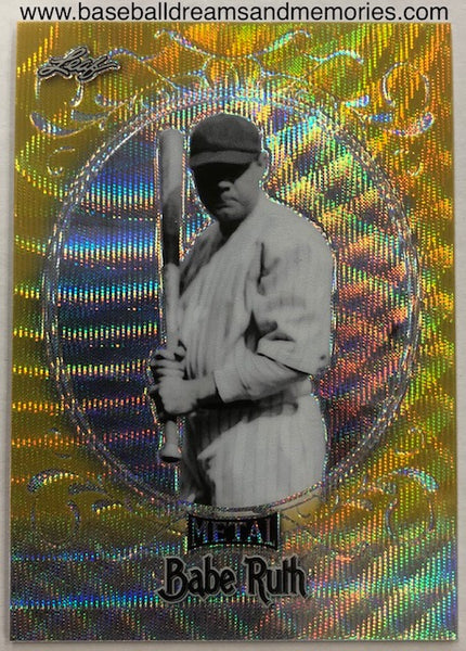 2019 Leaf Babe Ruth Gold Wave Parallel Card Serial Numbered 1/1