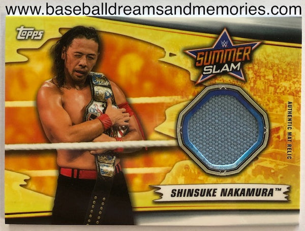 2019 Topps WWE Summer Slam Shinsuke Nakamura Authentic Mat Relic Card