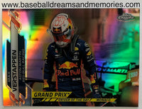 2020 Topps Chrome Formula 1 Max Verstappen Grand Prix Driver of the Day Refractor Card