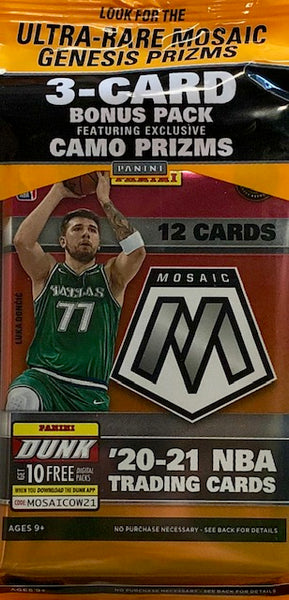 2020-21 Panini Mosaic Basketball Cello Multi Pack