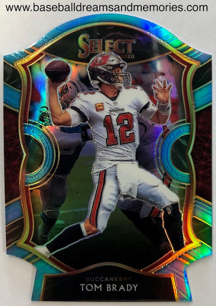 2021 Panini Select Tom Brady Die-Cut Blue Prizm Concourse Card