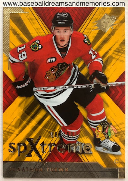 2007-08 Upper Deck SPX Jonathan Toews Spxtreme Rookie Card Serial Numbered 587/999