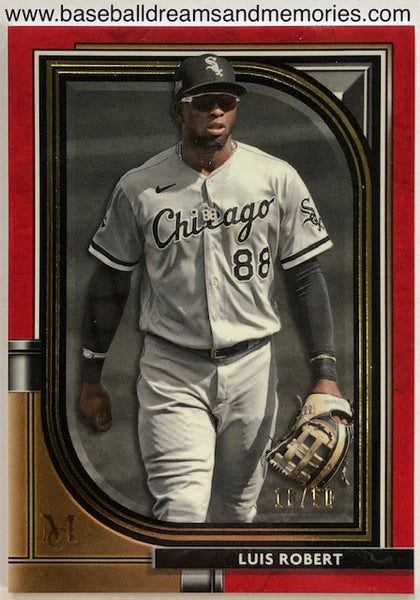2021 Panini Museum Collection Luis Robert Ruby Card Serial Numbered 10/50