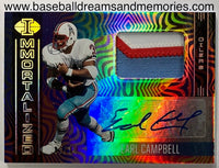 2021 Panini Illusions Immortalized Earl Campbell Autograph Patch Card Serial Numbered 05/10