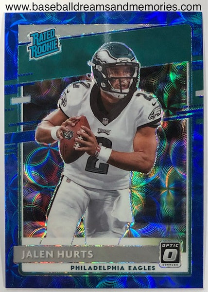 2020 Panini Donruss Optic Jalen Hurts Blue Scope Rated Rookie Card