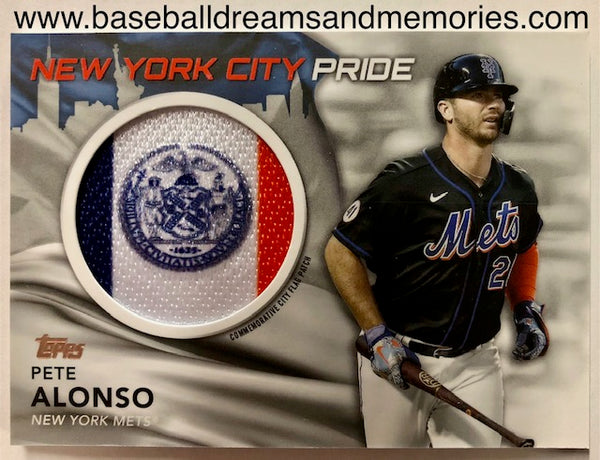 2022 Topps Series 1 Pete Alonso New York City Pride City Flag Patch Card