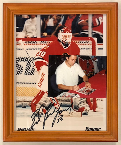 Chicago Blackhawks Ed Belfour Signed Autographed 8x10 Promotional Photo in Frame