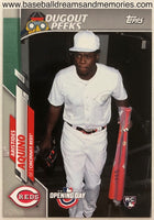 2020 Topps Opening Day Aristides Aquino Dugout Peeks Rookie Card