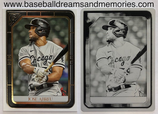 2021 Topps Gallery Jose Abreu Base Card + Black Printing Plate Serial Numbered 1/1