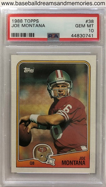 1988 Topps Joe Montana PSA Gem Mint 10 Graded Card