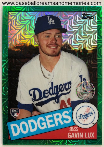 2020 Topps Series 1 Gavin Lux Silver Pack Green Parallel Rookie Card Serial Numbered 77/99